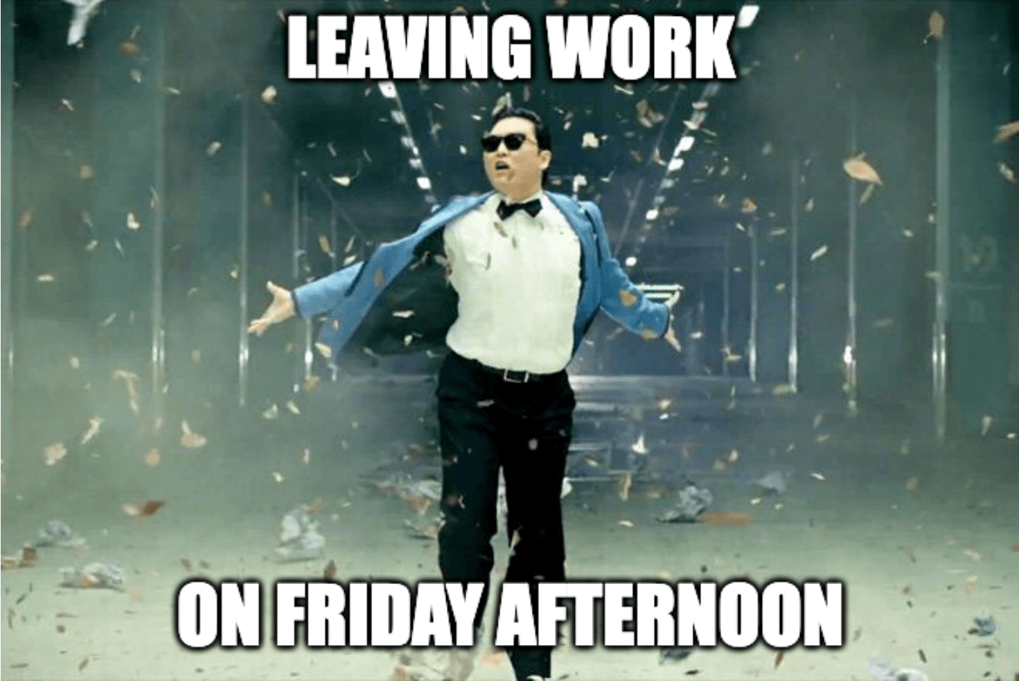 Gangnam Style of going home on Friday