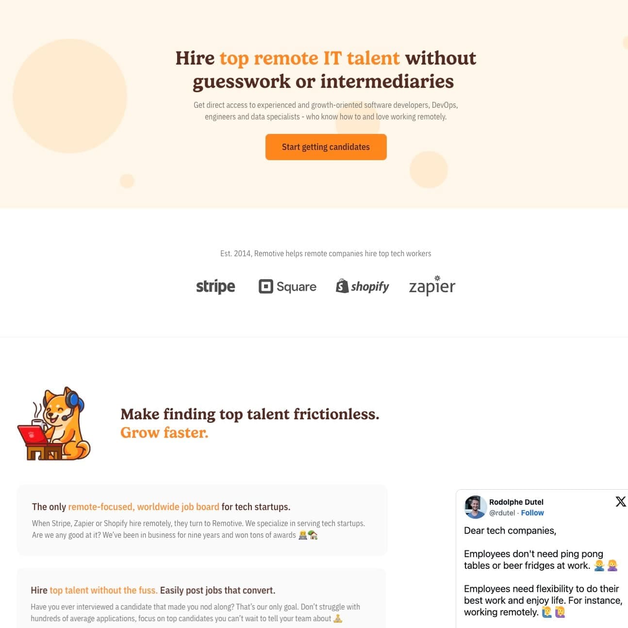 Remotive for employers screenshot