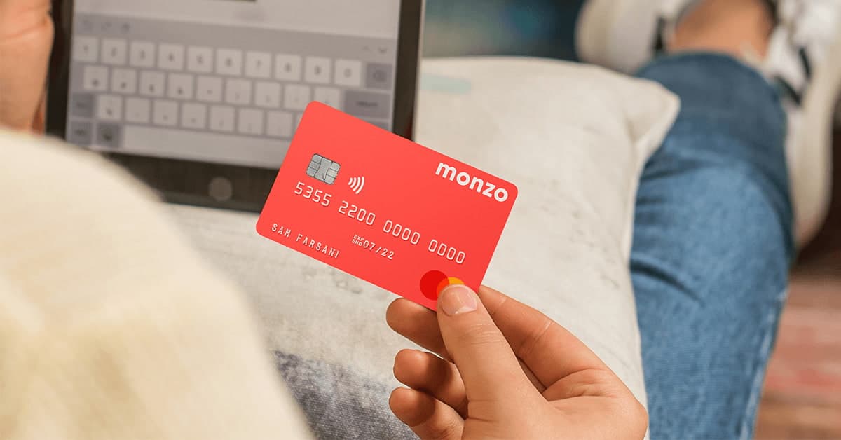 Monzo mobile app showcasing account overview